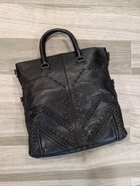 MCM Calfskin Embossed M Moment Folded 2 Way Tote Bag MWT4DXO23
